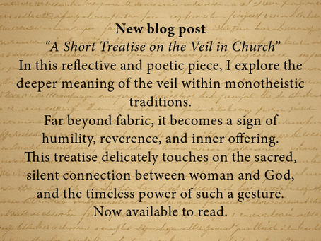 New blog post — “A Short Treatise on the Veil in Church” by Aude Volny-anne