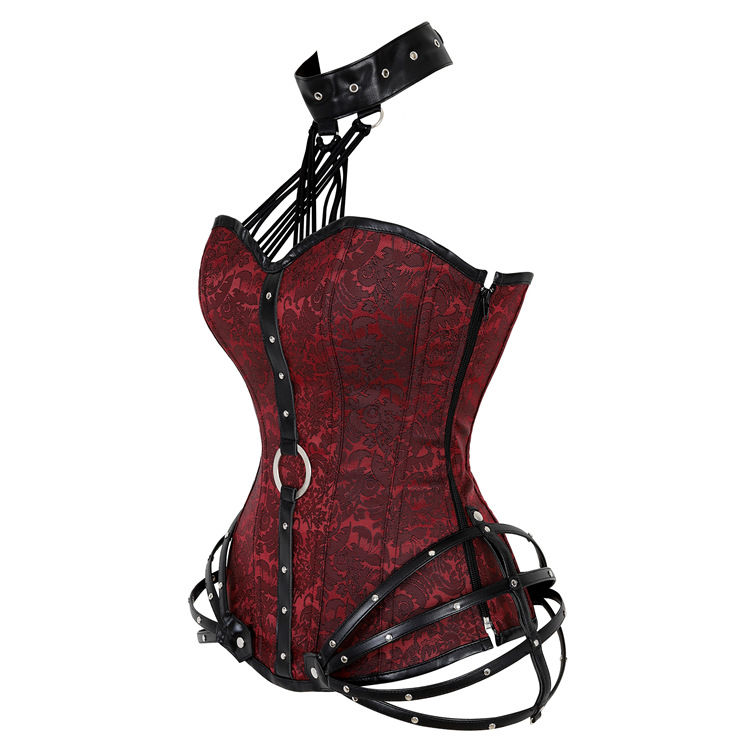 Thumbnail: Halter Neck Corset Top Gothic Steampunk Corset