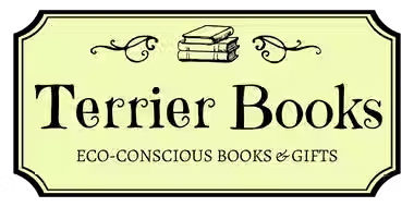 Terrier Books logo with text: "Terrier Books, Eco-Concious Books & Gifts"