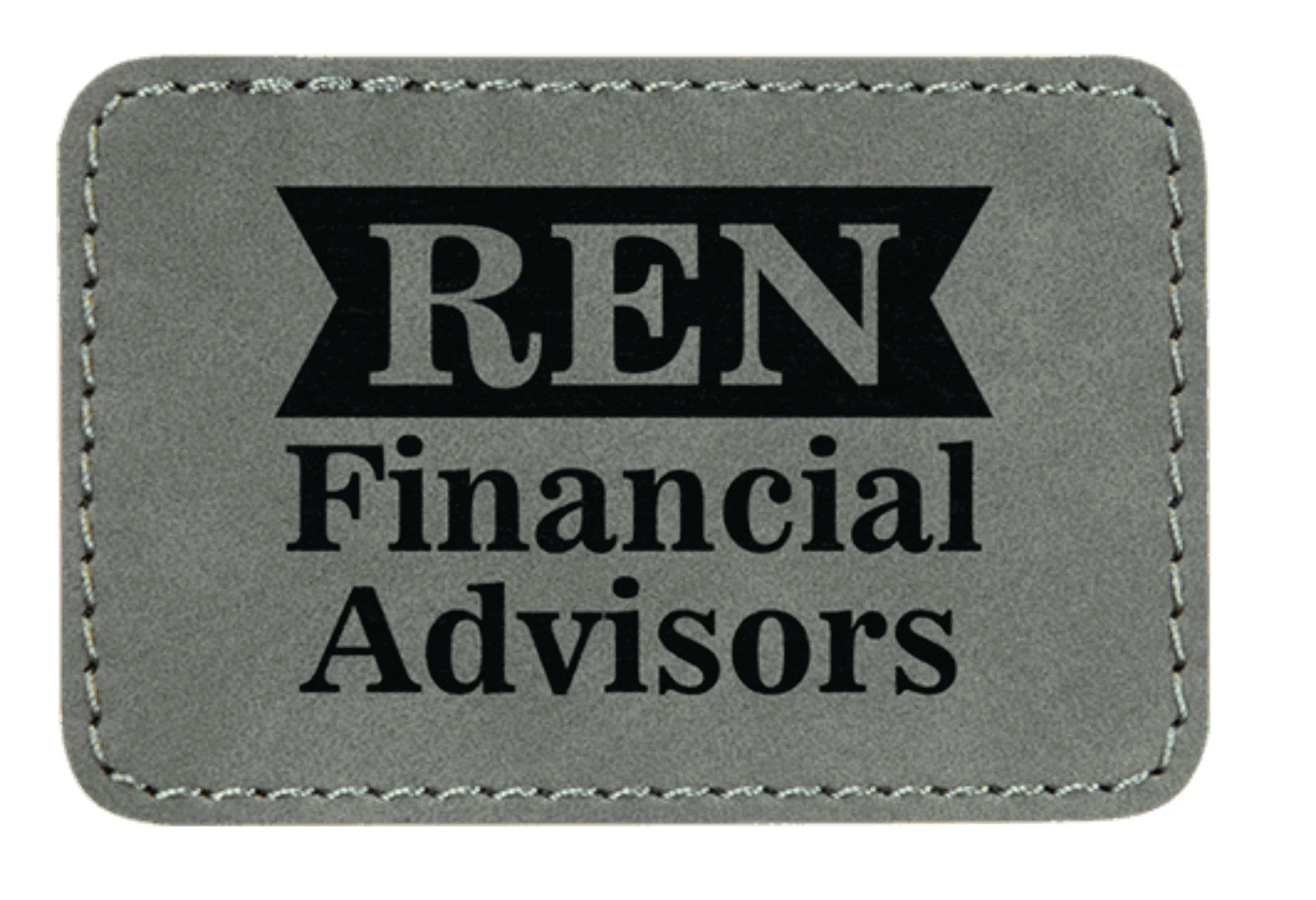 Gray/Black Leatherette Blank Set of 15 Adhesive Backed Patches