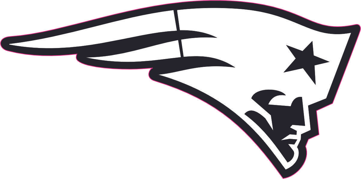 Patriot Black/White Inspired Mini Football Helmet Decals