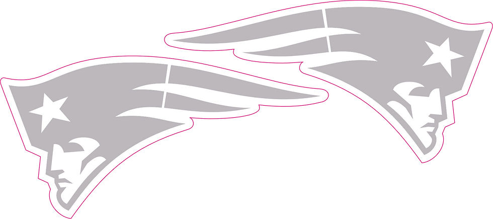 Thumbnail: Patriot Light Grey  Inspired Mini Football Helmet Decals