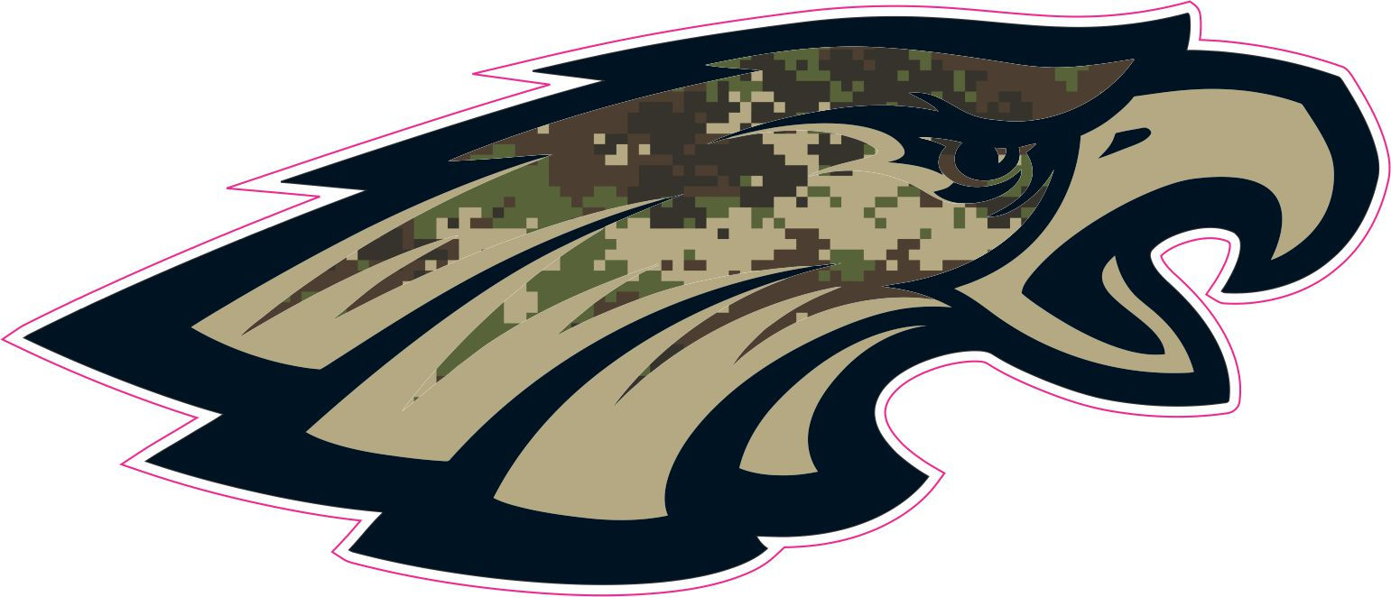 Eagle Camo Full Size Football Helmet Decals