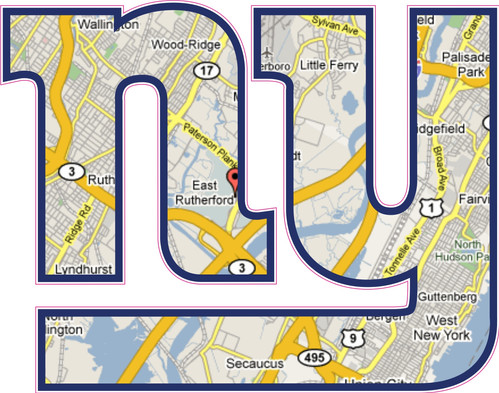 New York Giants Map Full Size Football Helmet Decals | Grafx Touch