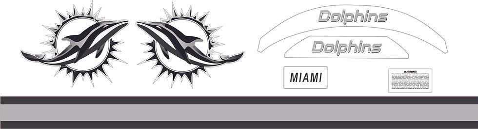 Thumbnail: Black/Grey Mini Football Helmet Decals