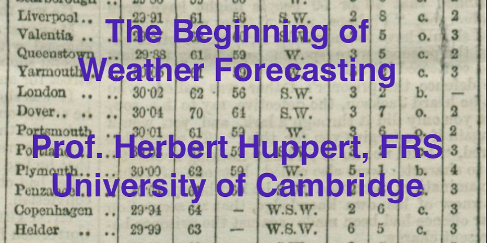 "The beginning of Weather Forecasting"