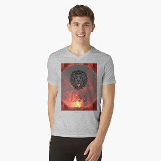 leone - T-shirt con scollo a V (redbubble)