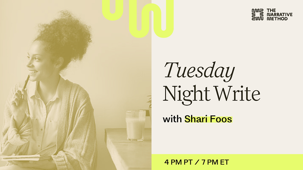 Tuesday Night Write with TNM Founder, Shari Foos