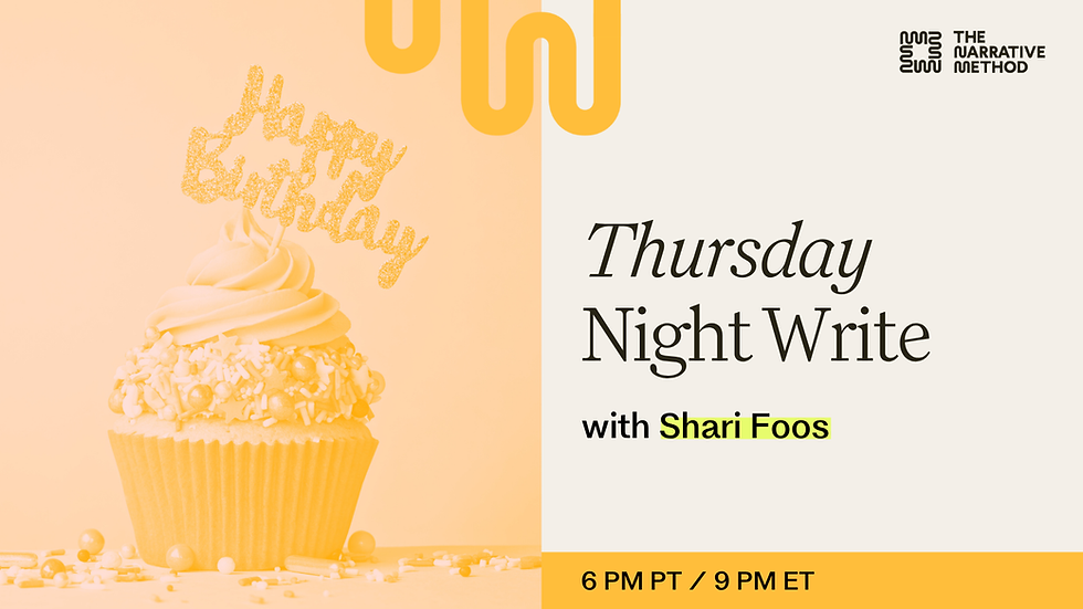 Thursday Night Write with TNM Founder, Shari Foos