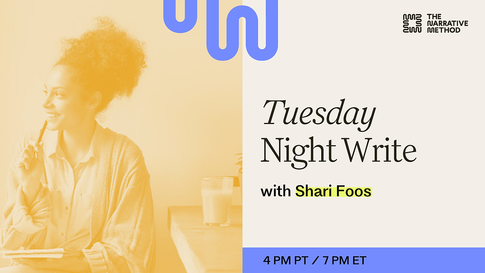 Tuesday Night Write with TNM Founder, Shari Foos