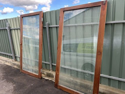 Large Vintage Pair of Glass Doors