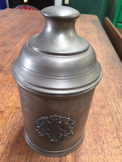 Vintage Pewter Urn with Lid.