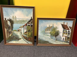 Sydney Terraced Houses Paintings. (Unknown artist)
