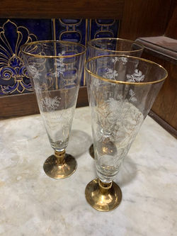 Vintage Champagne Flutes,