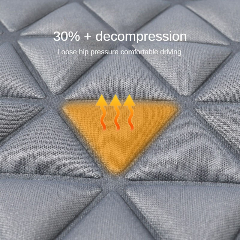 Thumbnail: Breathable Fabric Car Seat Cover 3D Triangular Concave Convex Hip Massage Cover 