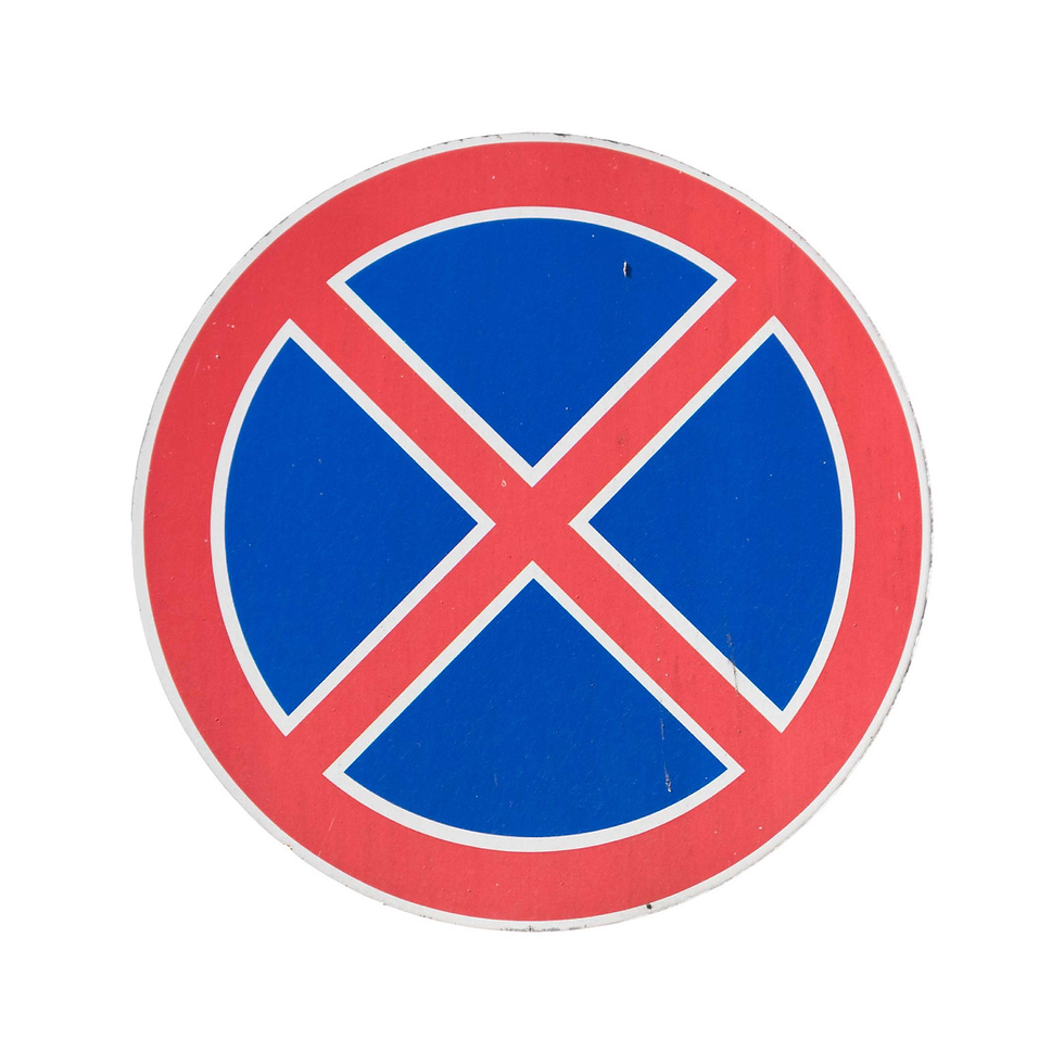 Portugal road signs No stopping