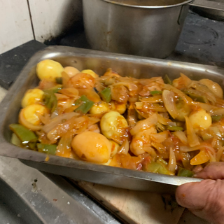 Dish with boiled eggs and sauce. PORTUGAL Porto Portugal background. Portugal travel.