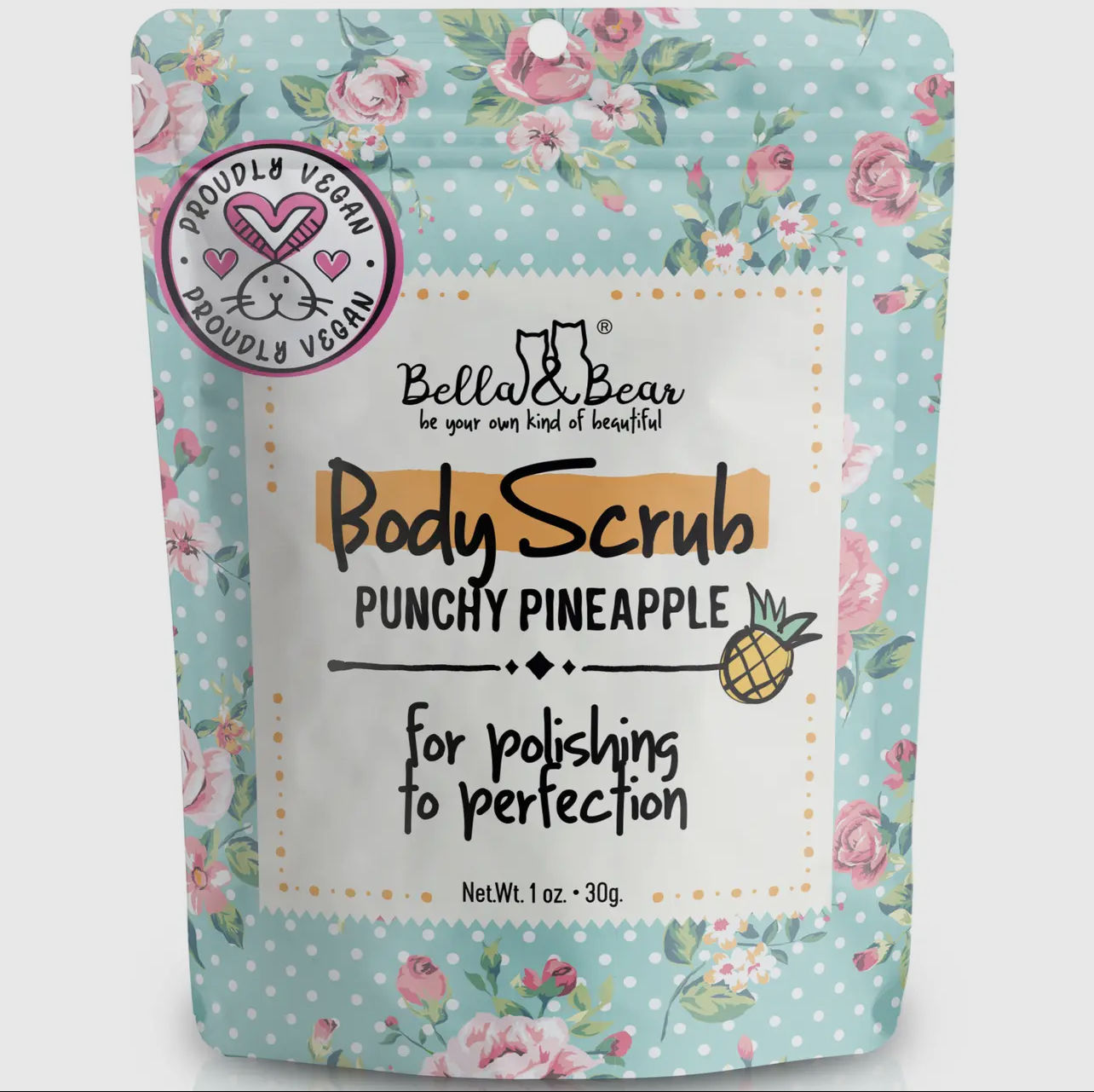 Travel Size Pineapple Body Scrub Exfoliator Mini 1oz