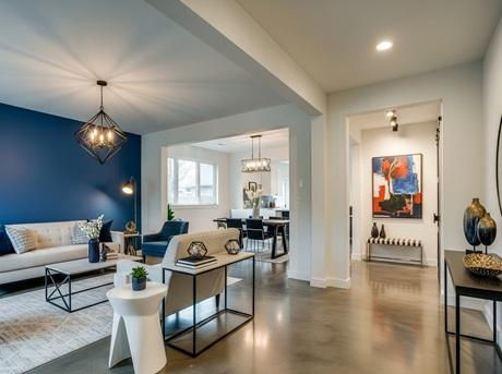 Stylish contemporary whole-house interior remodel with clean lines