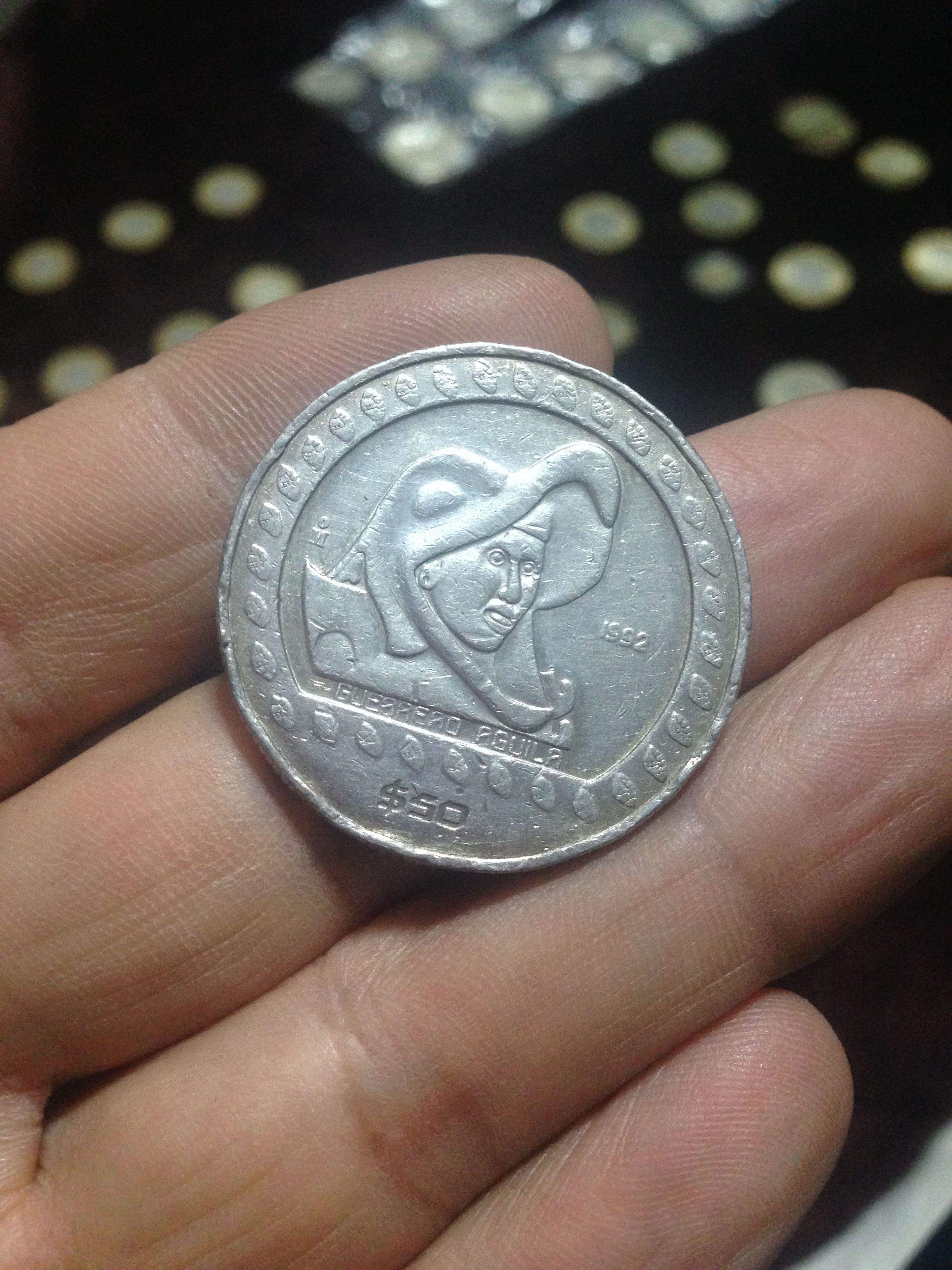 1/2 ONZA DE PLATA - GUERRERO AGUILA