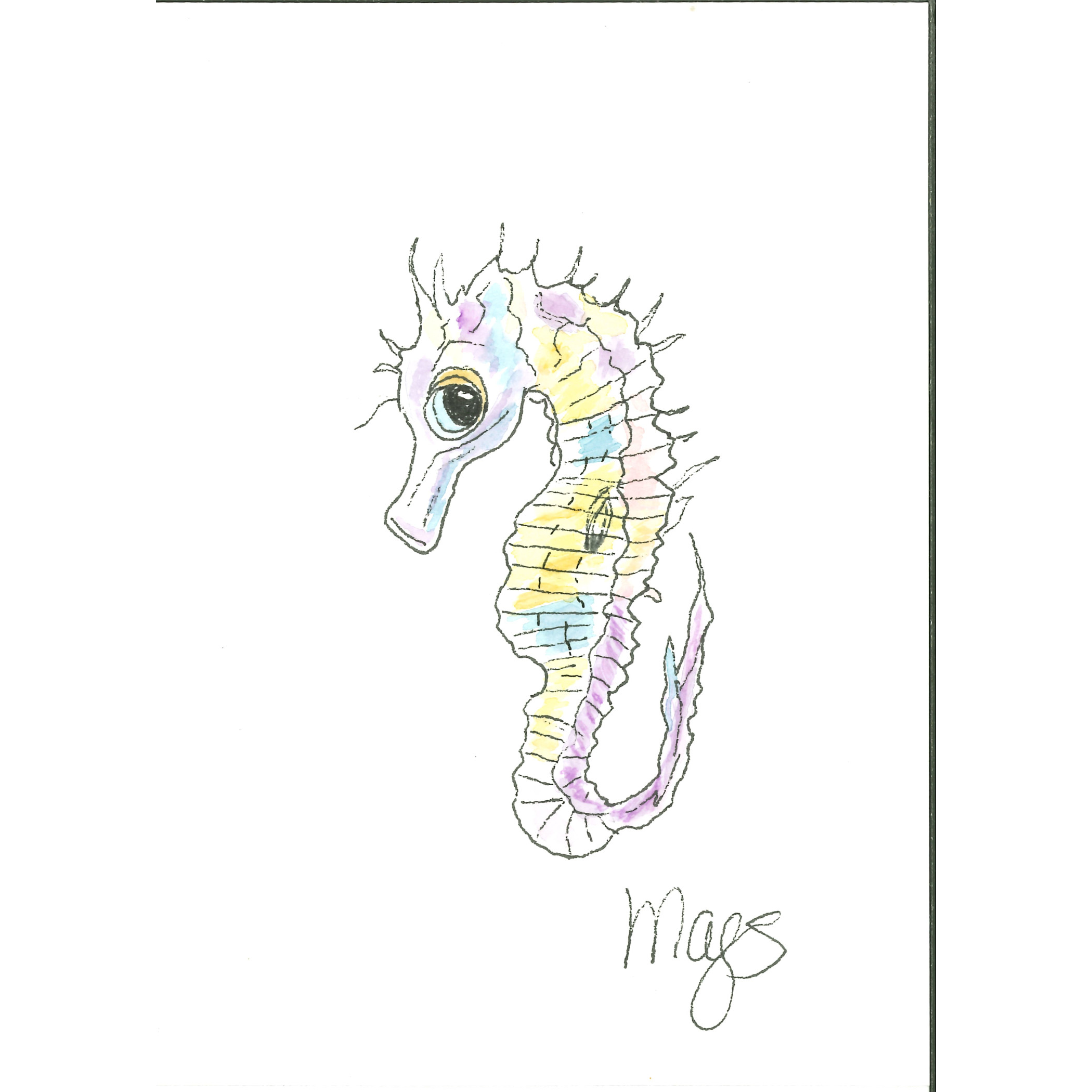 Pastel Seahorse