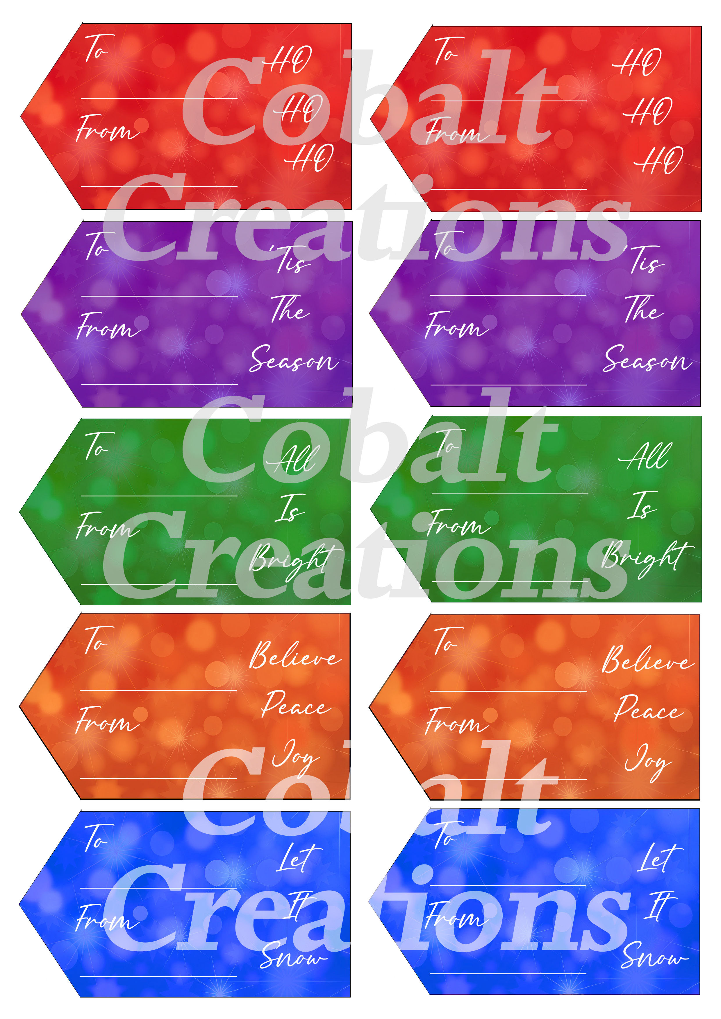 Christmas Sparkle Gift Tags