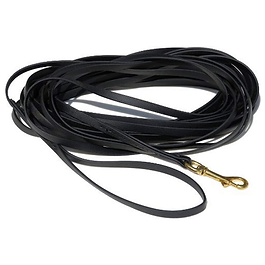 Waterproof Biothane long line dog leash for recall training, off-leash preparation, hiking, therapy dog training, and adventure pet practice.
