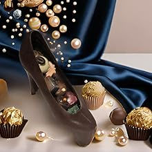Thumbnail: Handmade  Chocolate Extra Large Ladies Shoe Gift with Eight Homemade Chocolates