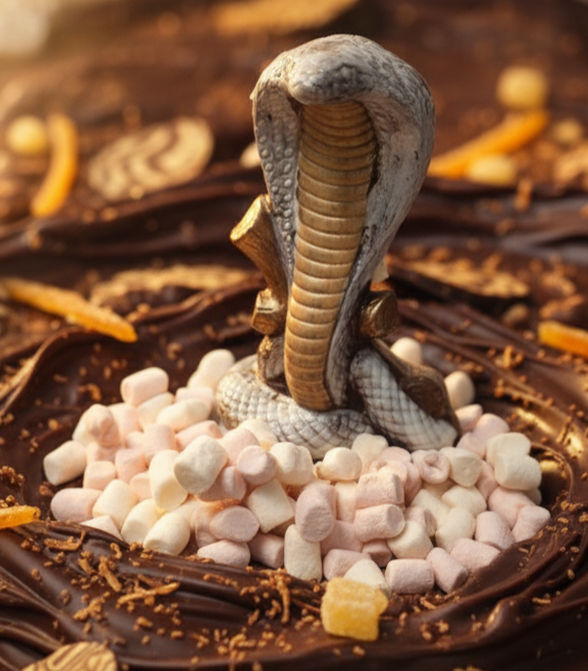 Thumbnail: Marshmallow Mamba: Milk Chocolate Snake Filled with Mini Marshmallows