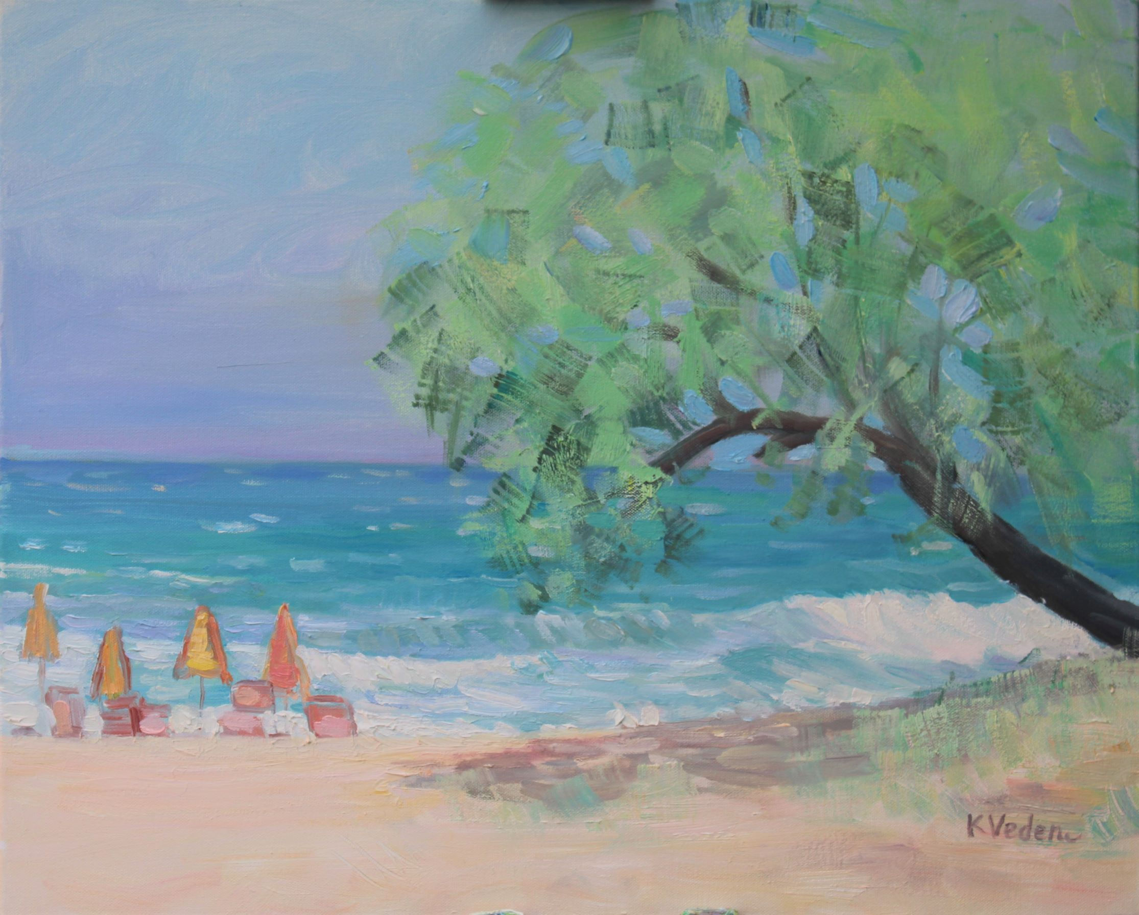 Tamarisk tree by the sea