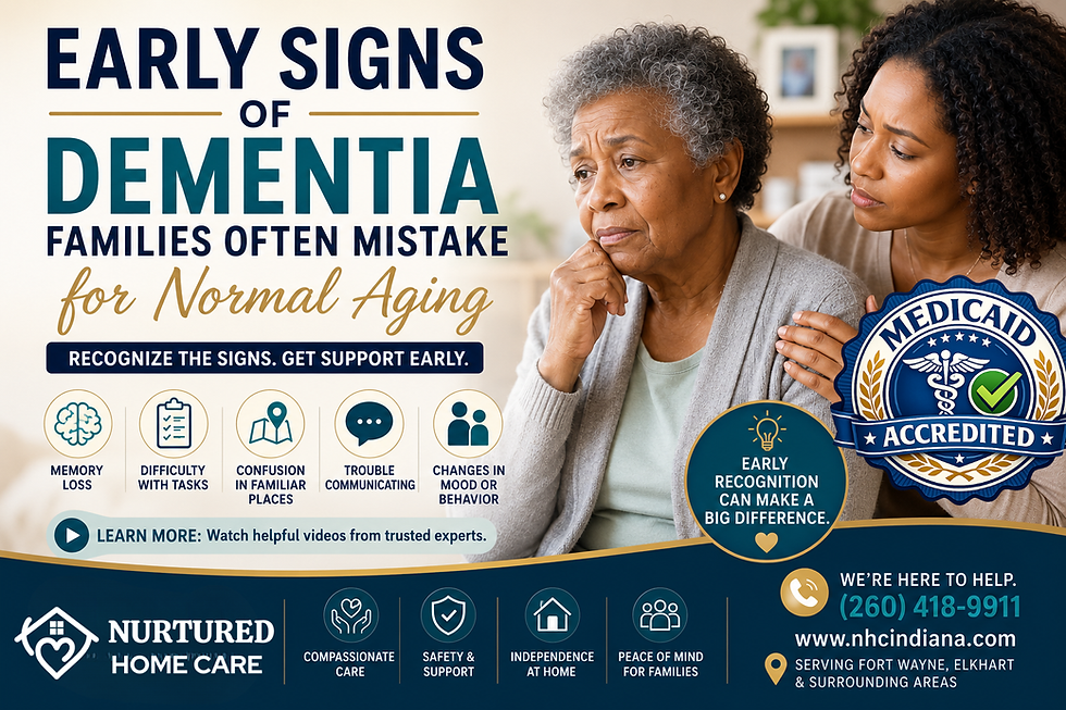 Early Signs of Dementia Families Often Mistake for Normal Aging