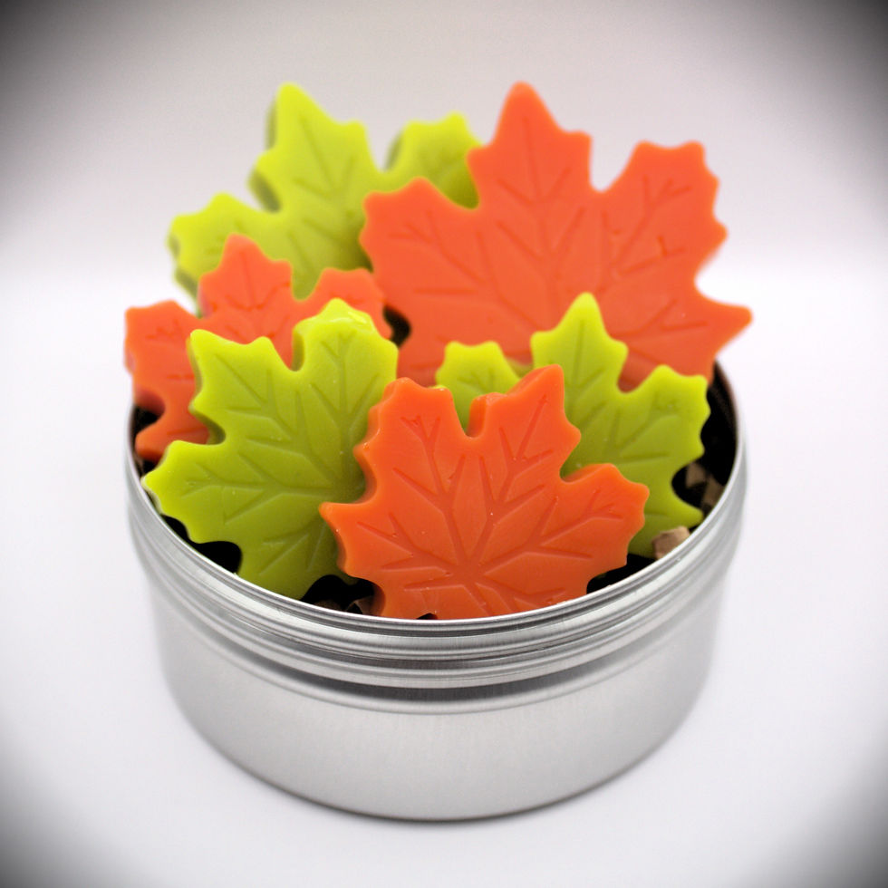 Soy Wax Melts Orange & Green Maple Leaves