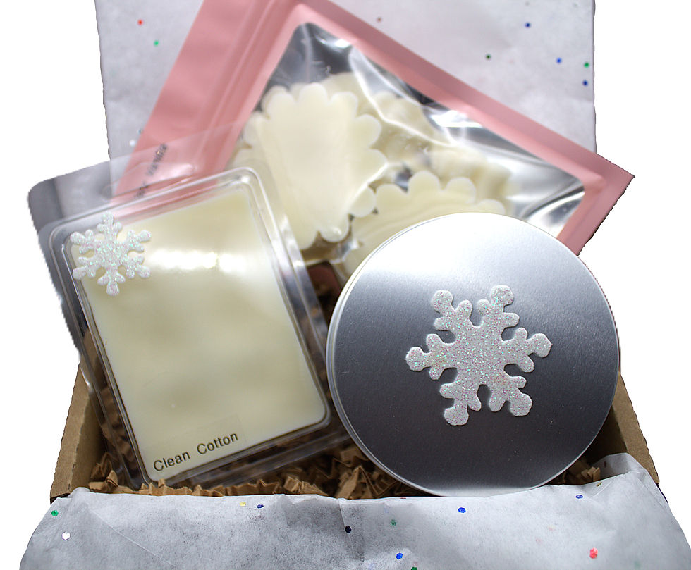 Aroma Adventures wax melt gift set, includes one tin of mini hearts and 1 6pc clamshell melt and 2pack of tart melts-choose y