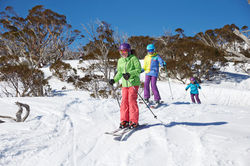 Kids skiing, image supplied courtesy of Perisher