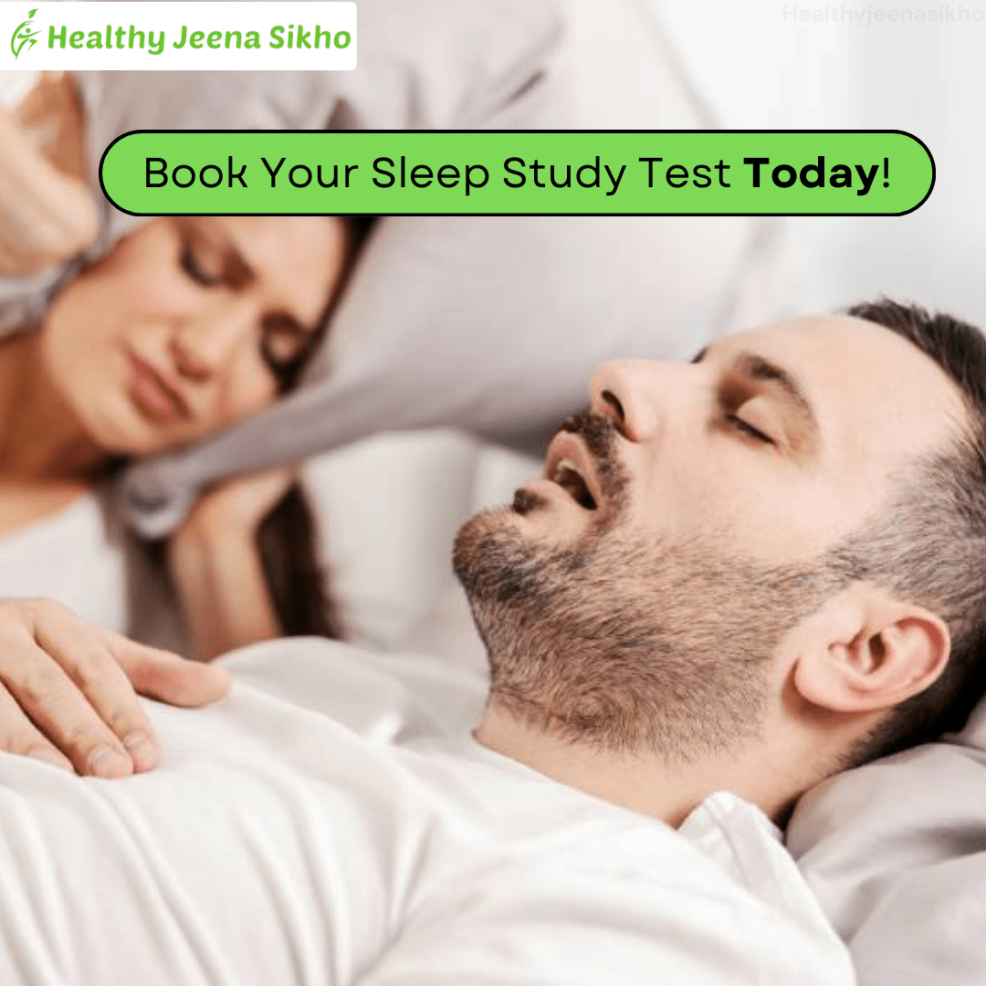Home sleep apnea test setup in Gurgaon, monitoring breathing during sleep.