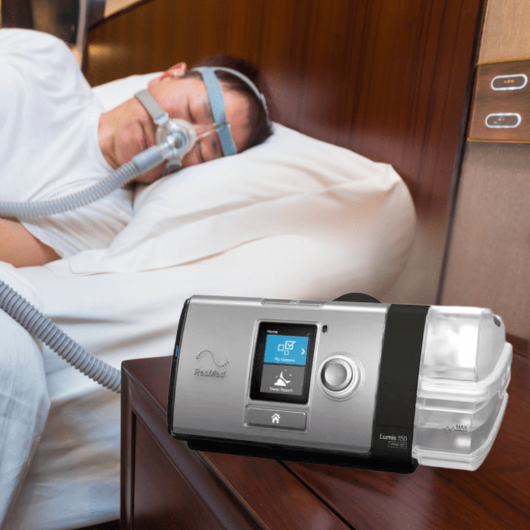 ResMed Lumis 150 VPAP ST BiPAP Machine is a device designed for the treatment of sleep-disordered breathing