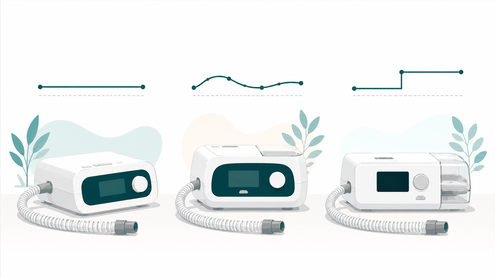 Comparison of CPAP, APAP and BiPAP machines used for sleep apnea therapy