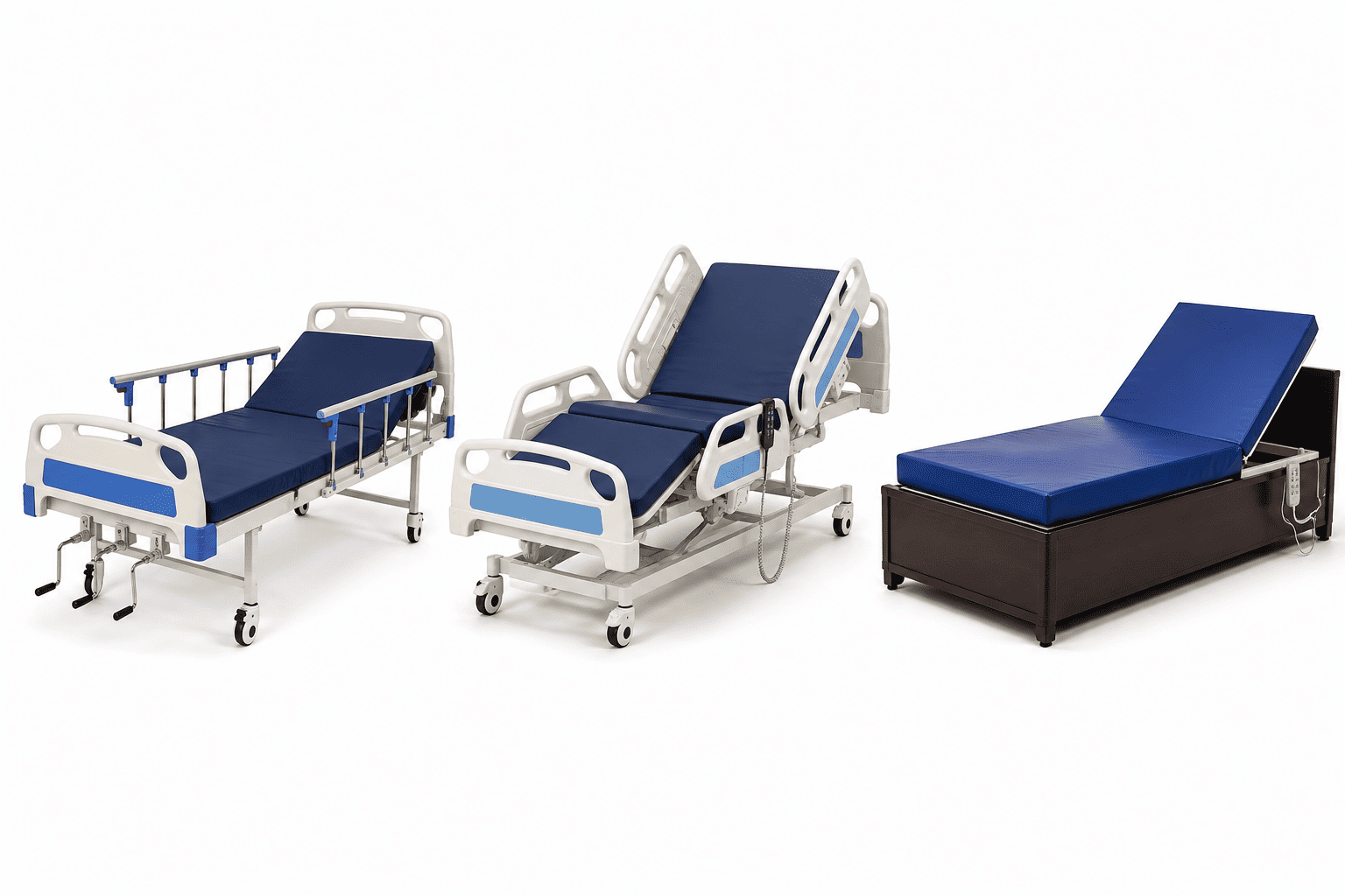 Comparison of semi-Fowler, 3-function and 5-function hospital beds used for home recovery