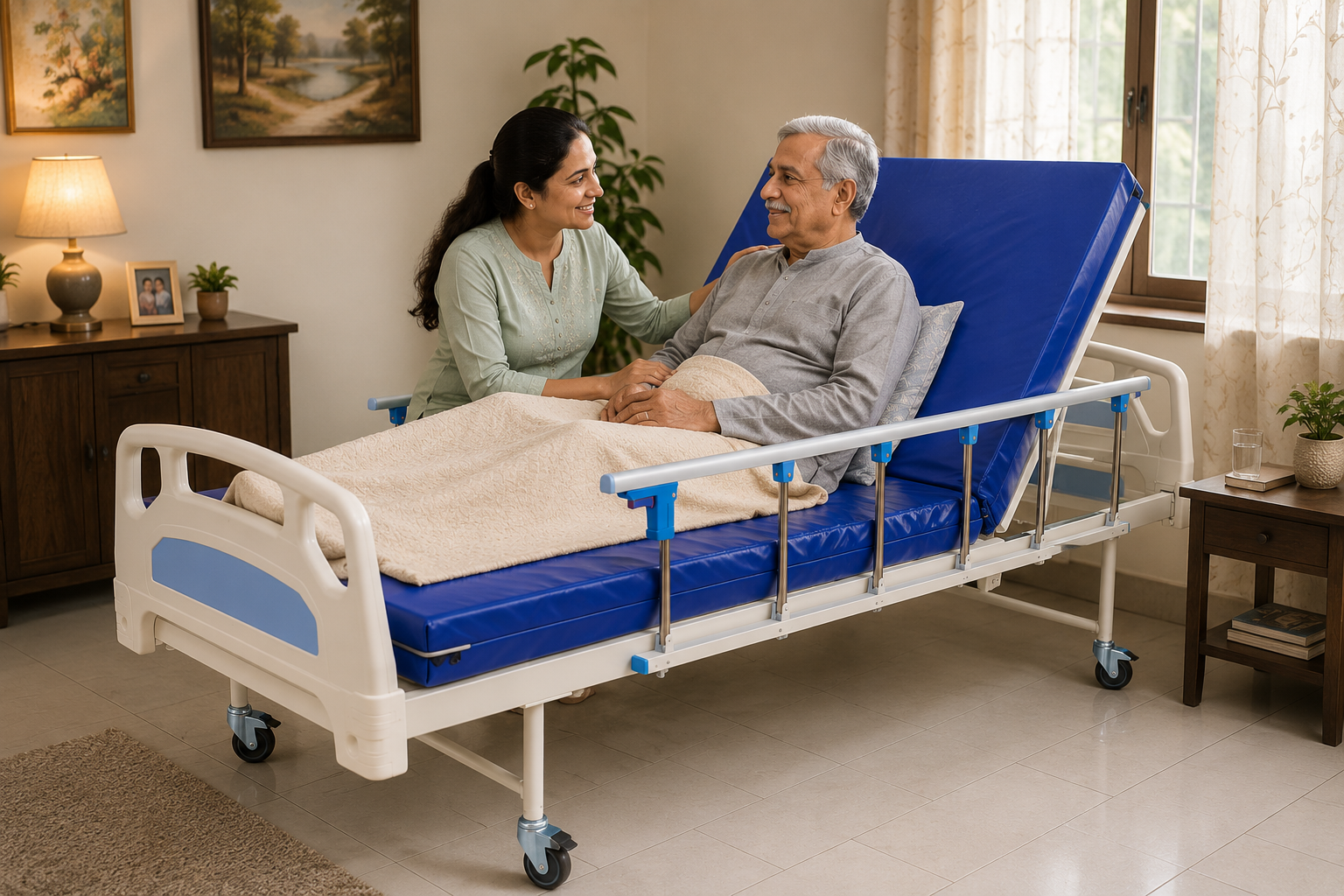 Electric hospital bed for home care in Delhi NCR