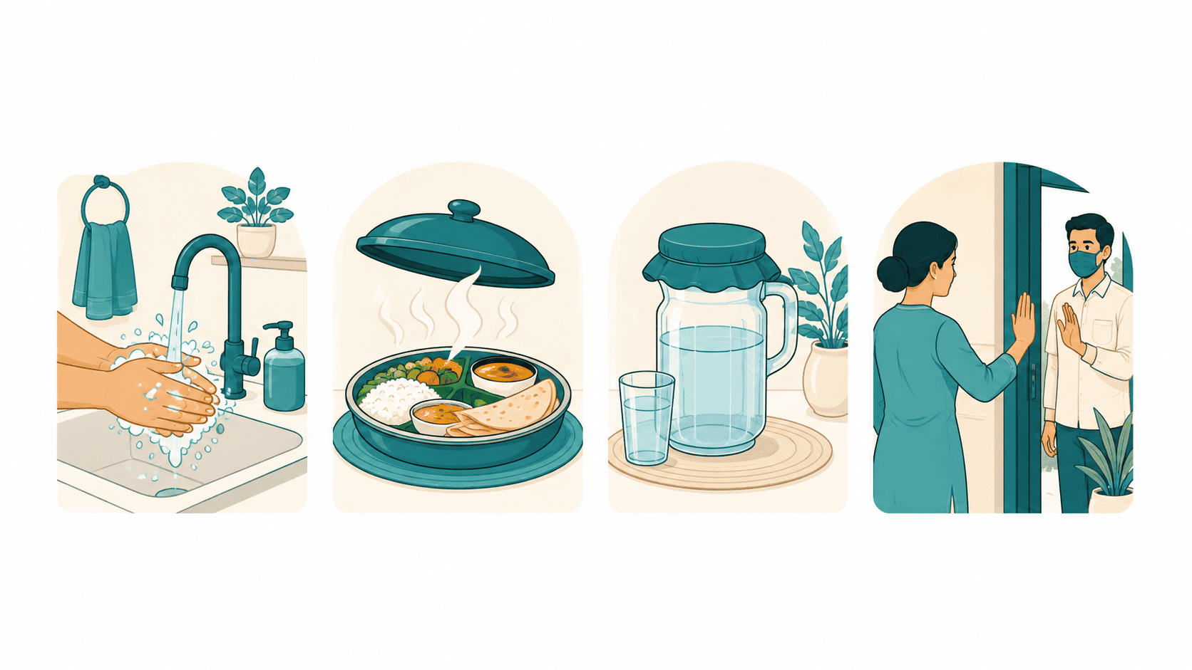 Infection prevention precautions at home for a patient with low immunity during chemotherapy