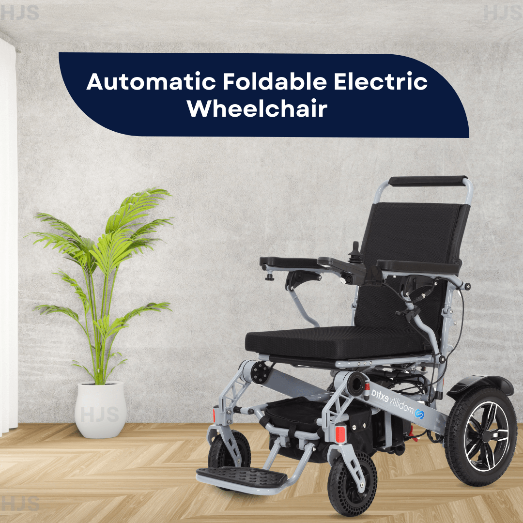Automatic Foldable Electric Wheelchair in Delhi is compact, portable, user-friendly mobility aid for indoor and outdoor use.