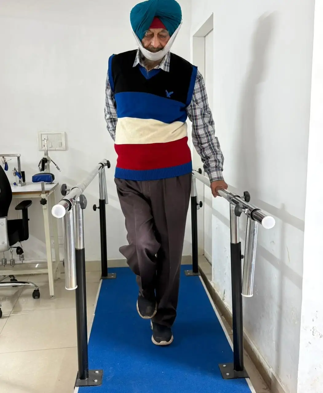 Rehabilitation equipment at the Sector 71 centre