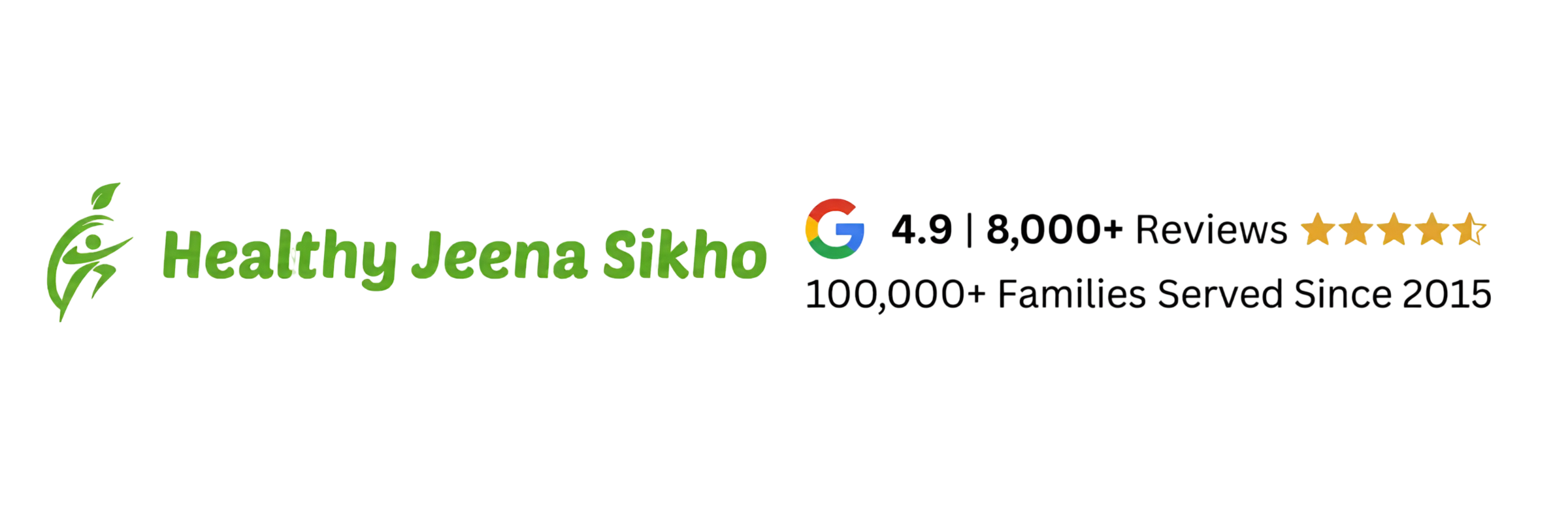 Healthy Jeena Sikho logo and Google rating