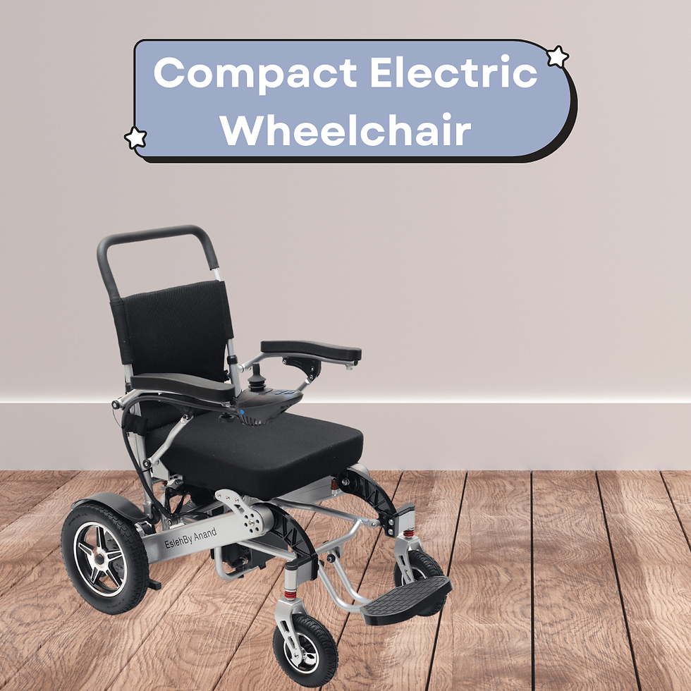 Compact Electric Wheelchair: Portable, convenient, perfect for indoor and outdoor use in limited spaces.