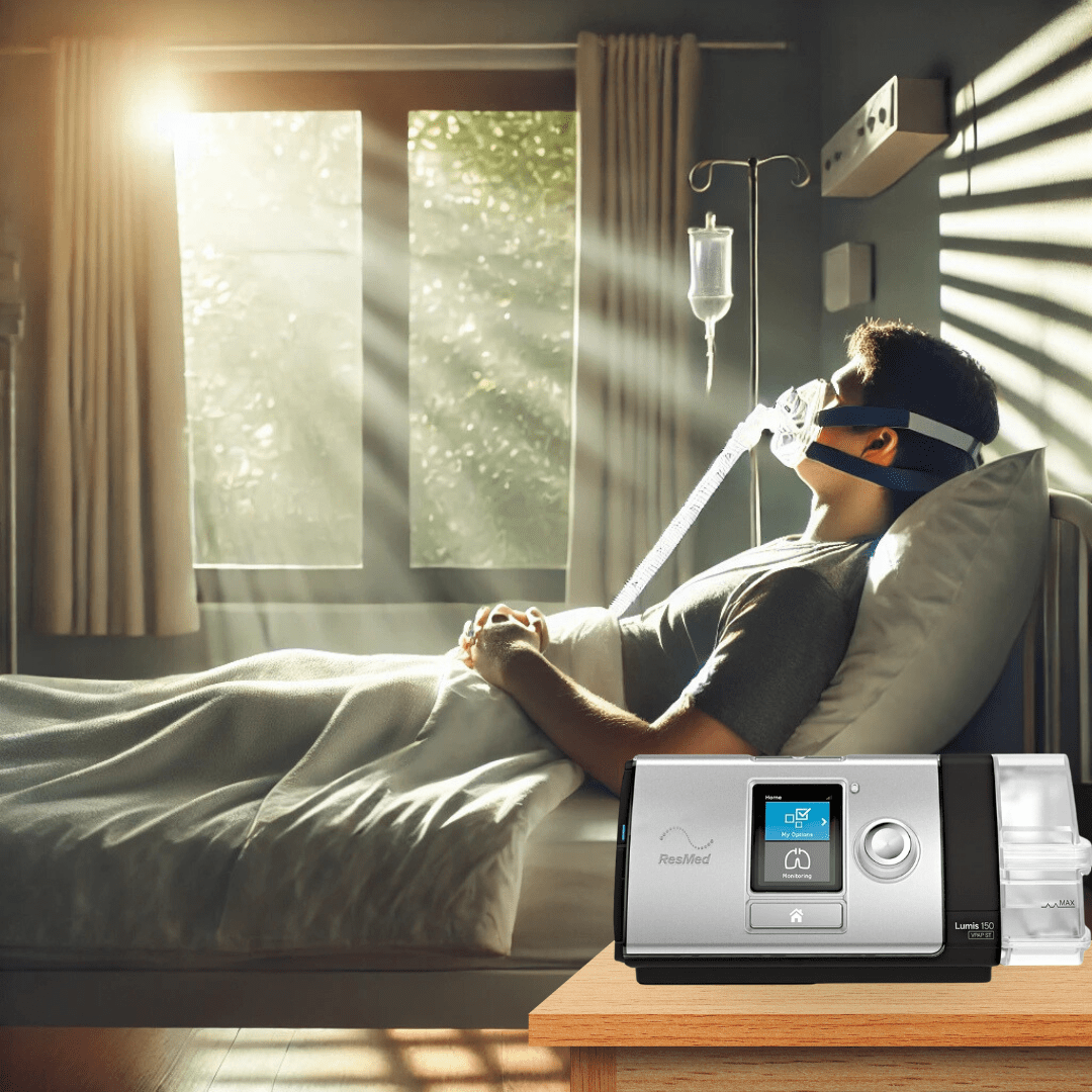 ResMed Lumis 150 STA BiPAP Machine is engineered to provide non-invasive respiratory support for patients.