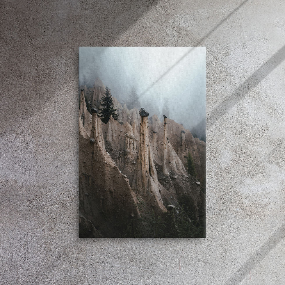 Fine-Art Erdpyramiden Leinwand - Landschaftsfotografie aus den Dolomiten