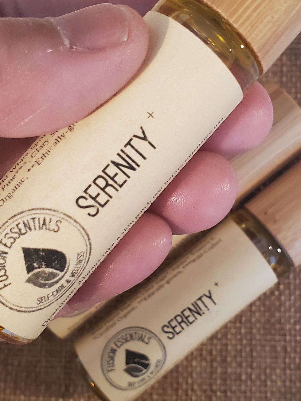 Thumbnail: Experience Serenity with Fusion Essentials' handcrafted aromatherapy blend. Discover Serenity's organic ingredients for ultim