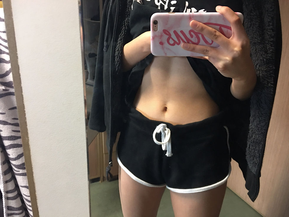 flat tummy in the morning before binge