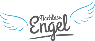 Nachlass Engel Logo in elegantem Design, Symbol für einfühlsame Nachlassorganisation und Haushaltsauflösung