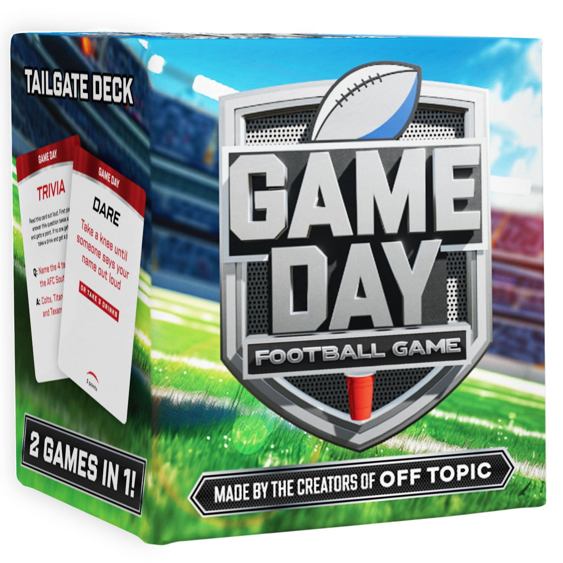 OFF TOPIC Game Day Super Bowl Football Card Game for Adults - Party Game for Foo